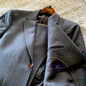 Beautiful Brooks Brother’s grey pin stripe suit— Perfect condition